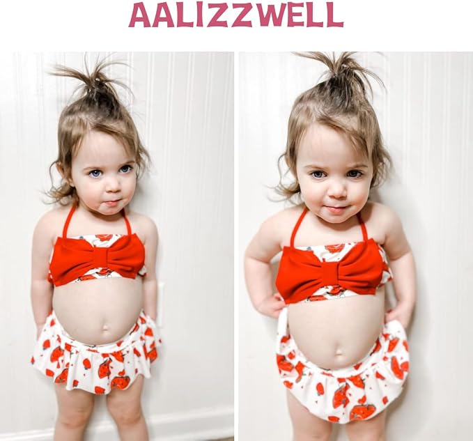 Aalizzwell Baby Girl 2-Piece Bikini Swimsuit - Image 3