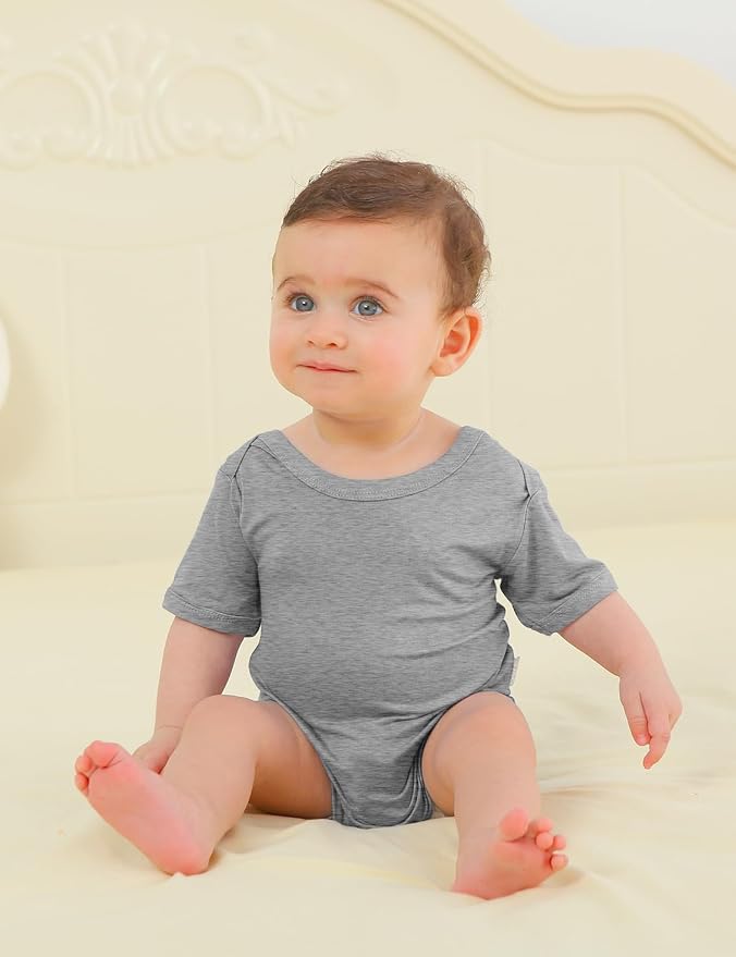 Jimonda Baby Bodysuits Rayon from Bamboo Short Sleeve Baby Boys Girls Rompers - Image 3