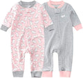 Teach Leanbh Baby 2-Pack Footless Pajamas Cotton Long Sleeve Printing 2 Way by TeachLeanbh
