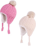LANGZHEN Toddler Kids Infant Winter Hat, Earflap Knit Warm Cap Fleece Lined by LANGZHEN
