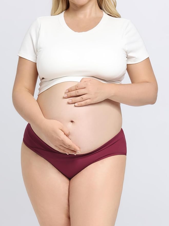 Angelhood 6 Pack Womens Cotton Maternity Underwear, Healthy Maternity Pregnancy - Image 2