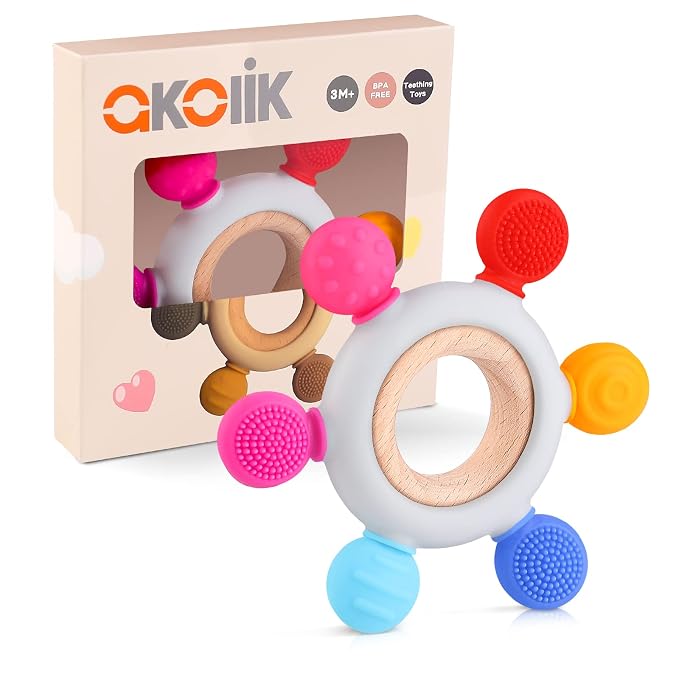 akolik Baby Teething Toys, Teething Relief Toy, BPA Free Baby Chew Toys Infant by Unknown
