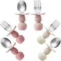 PandaEar 6 Pack Stainless Steel Toddler Spoons and Fork Feeding Set by PandaEar