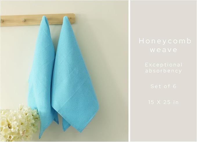 PurpleEssences Waffle Weave Kitchen Towel, 100% Cotton - Image 3