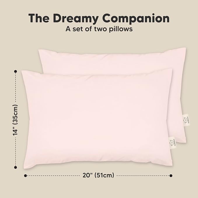 KeaBabies 2-Pack Toddler Pillow 14x20 - Image 3