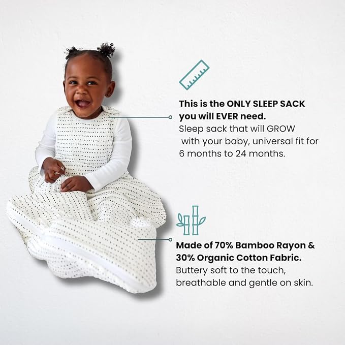 Tealbee Grow with Baby Sleep Sack – Adjustable Fit 6–24 Months - Image 2