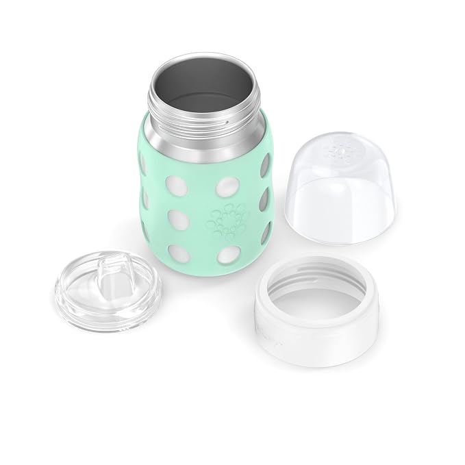 Lifefactory 8-Ounce Stainless-Steel Vacuum-Insulated Wide-Neck Baby Bottle - Image 4