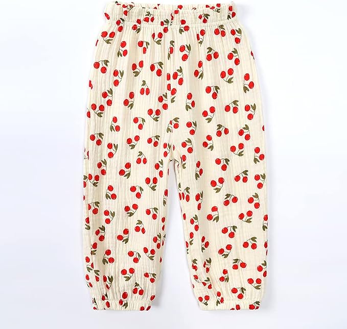MYGBCPJS Baby Boys Girls Cotton Linen Trousers Kids Casual Ankle Pants Loose - Image 4