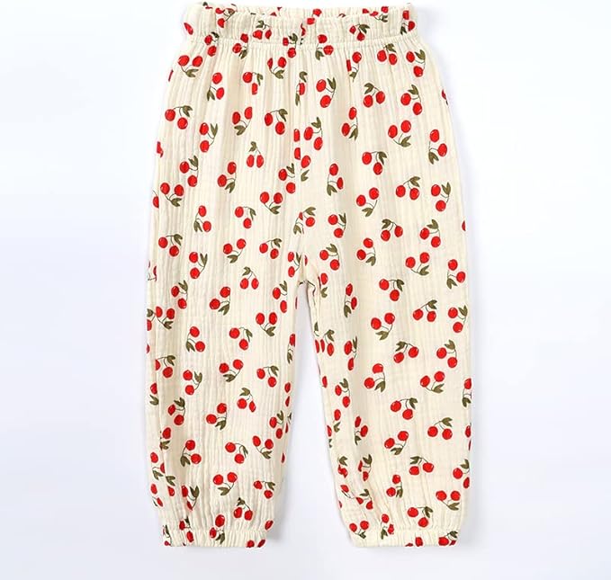 MYGBCPJS Baby Boys Girls Cotton Linen Trousers Kids Casual Ankle Pants Loose - Image 2