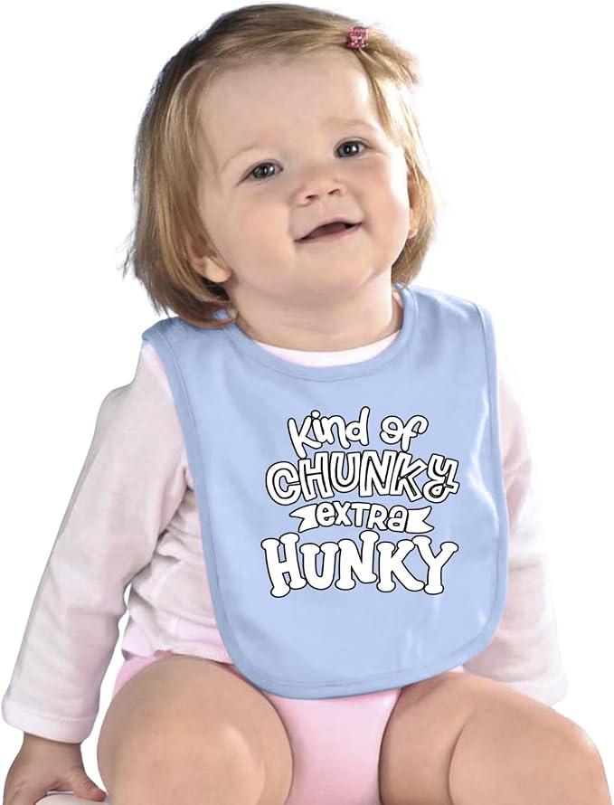 Wild Bobby Kind of Chunky Extra Hunky Humor Infant Premium Jersey Baby Bib - Image 3