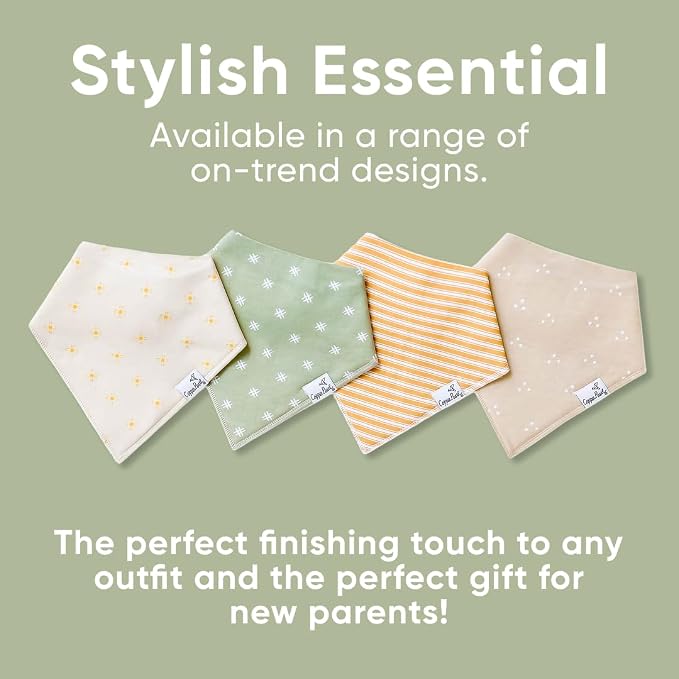 Copper Pearl 4 Pack Soft Cotton Baby Bibs - Image 6