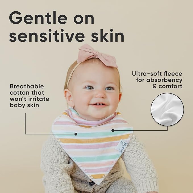 Copper Pearl 4 Pack Soft Cotton Baby Bibs - Image 4