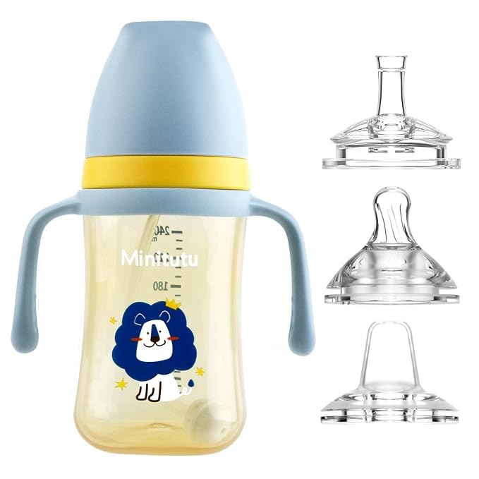Weighted Sippy Cup With Straw and Handles by Qshare