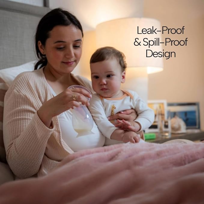 Zomee Manual Breast Pump Silicone Milk Collector – Hands-Free Milk Collection - Image 4