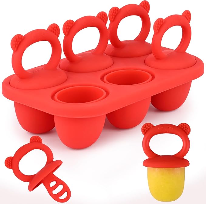 Sakolla Baby Popsicle Molds Mini 6-Cavity Silicone Ice Pop Mold by Sakolla