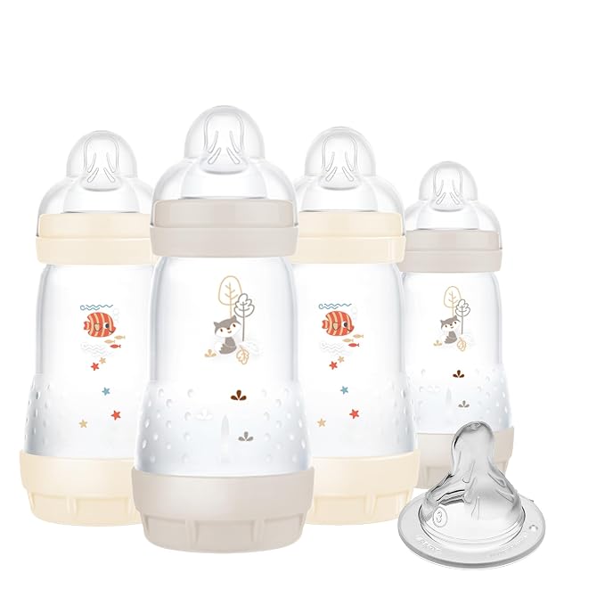 MAM 9oz Easy Start Anti-Colic Baby Bottles, Medium Flow by MAMBabyUSA
