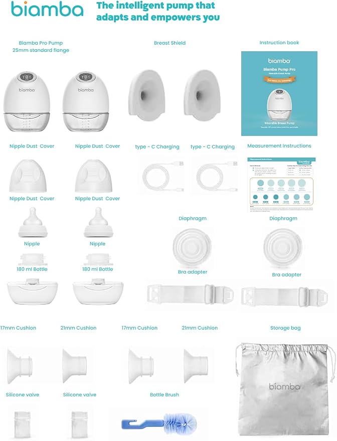 Pump Pro Portable Breast Pump Hands Free - 180mL Capacity Wearable - Image 9