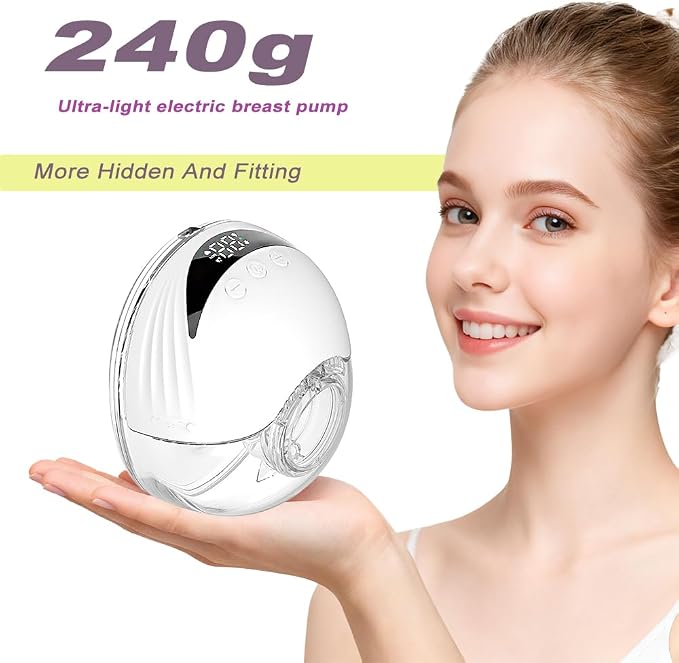 Wearable Breastfeeding Pump, 4 Modes & 12 Levels, Hands Free Breast Pump - Image 3