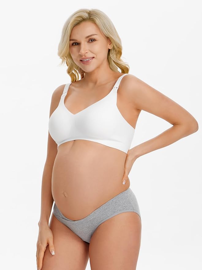 Angelhood 6 Pack Womens Cotton Maternity Underwear, Healthy Maternity Pregnancy - Image 2