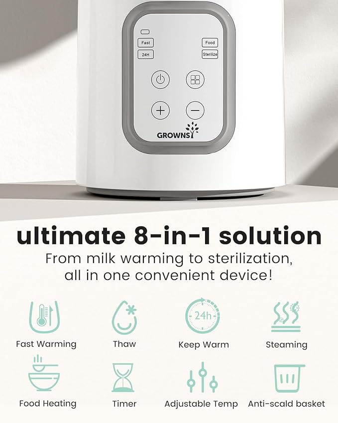Bottle Warmer, GROWNSY 8-in-1 Fast Baby Milk Warmer - Image 3