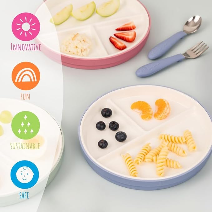 Elk and Friends Kids 6.7” Porcelain Divided Plates - Image 6