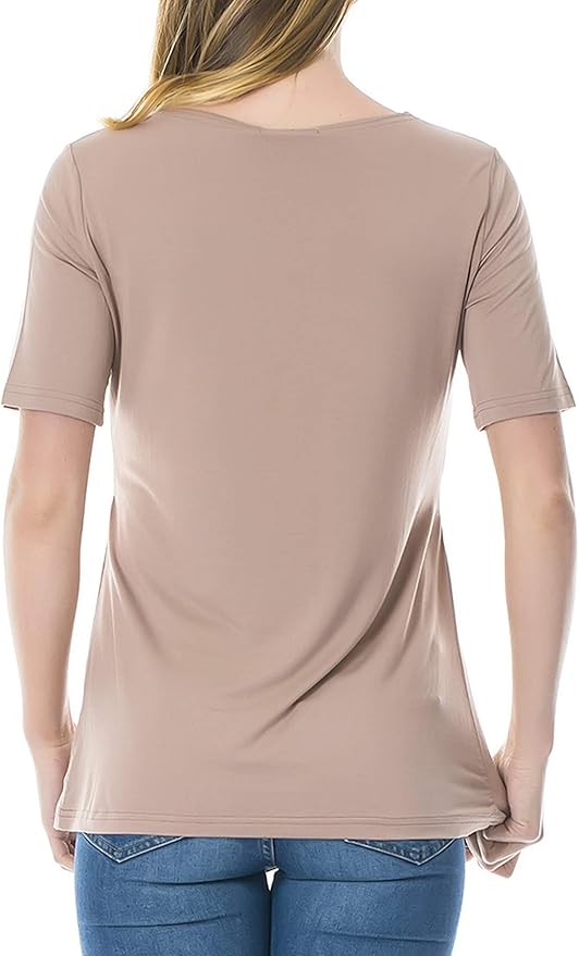 Smallshow Women's Maternity Nursing Tops Short Sleeve Breastfeeding Clothes - Image 4