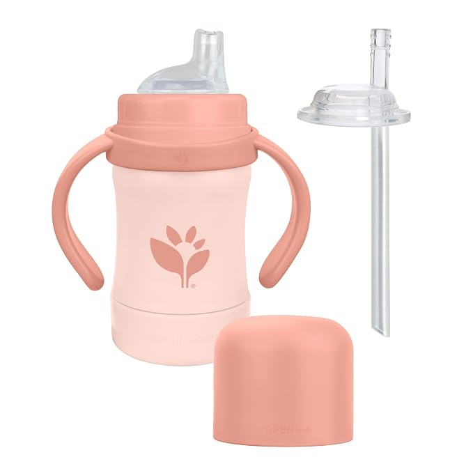 Green Sprouts® Sprout Ware® Sip & Straw 6oz., Plant-plastic, Platinum-cured by GreenSprouts