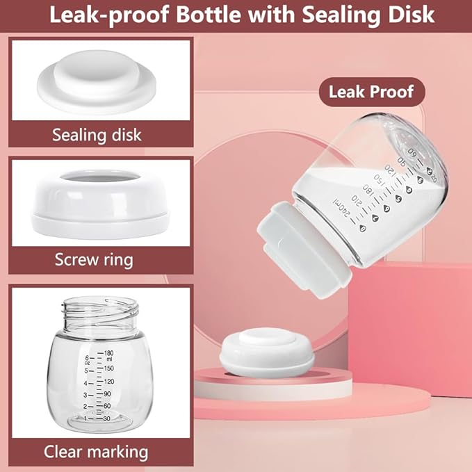 Full Breast Pump Parts with 21mm Oval Soft Rim Flanges and Wide-Mouth Base - Image 7