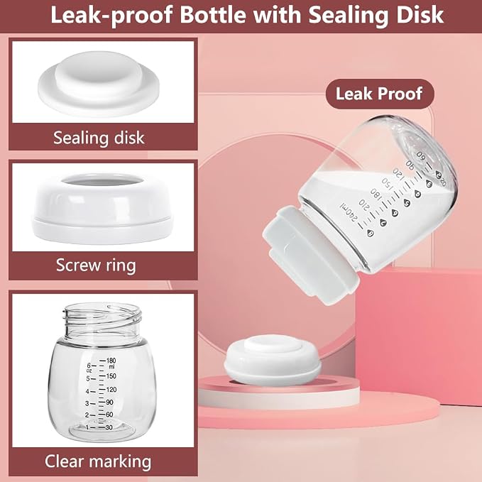 Full Breast Pump Parts with 19mm Oval Soft Rim Flanges and Wide-Mouth Base - Image 7