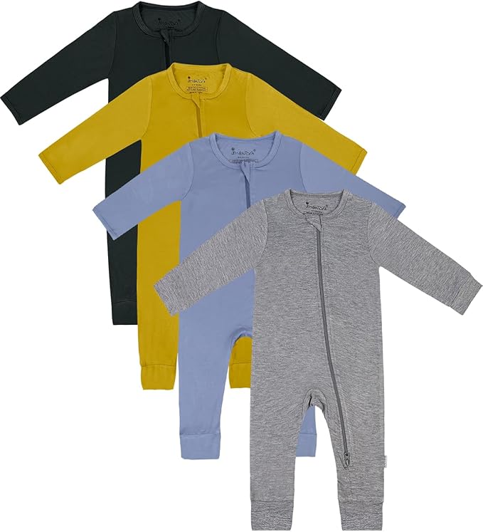 Jimonda Baby Footless Pajamas, Two Zip Closure Long Sleeve Romper, Infant by JimondaBaby