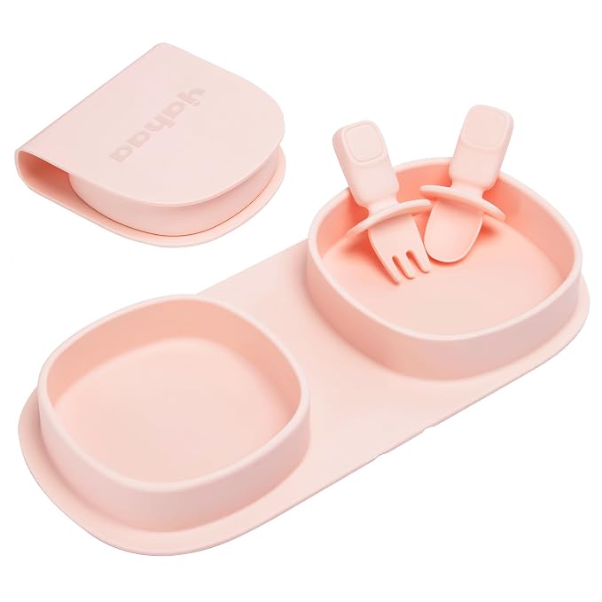 Silicone Foldable Novelty Dinner Plates, Baby Plates Travel Essential by YAHAA