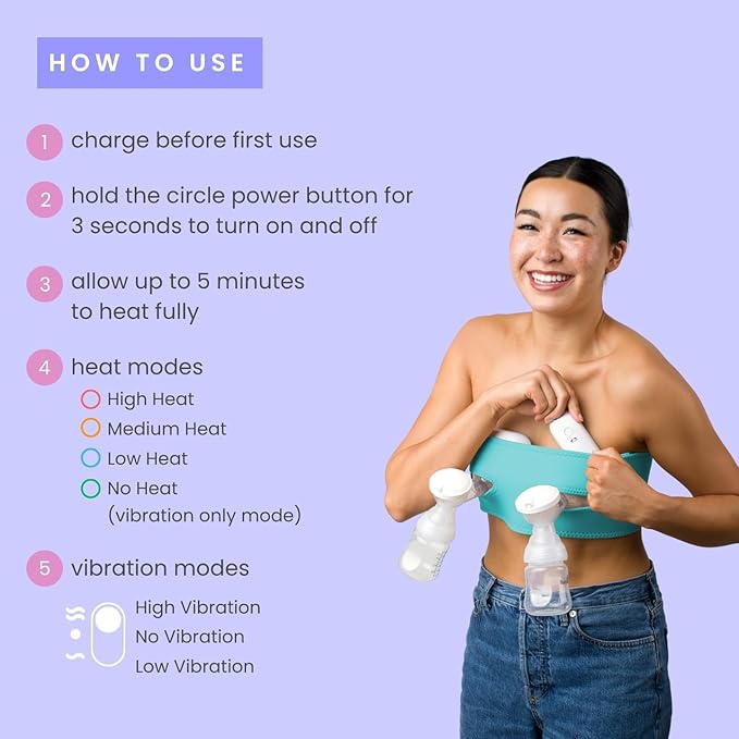 LaVie 2-in-1 Warming Lactation Massager, 2 Pack, Heat and Vibration, Pumping - Image 3