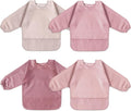 4 Pack Long Sleeve Bib, Waterproof Sleeved Smock by POIKSHARK