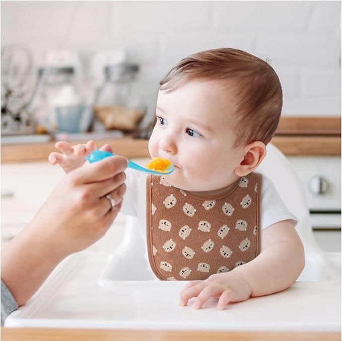 The Peanutshell Baby Boy or Girl Terry Bibs Set of 10-100% Cotton, Absorbent - Image 6
