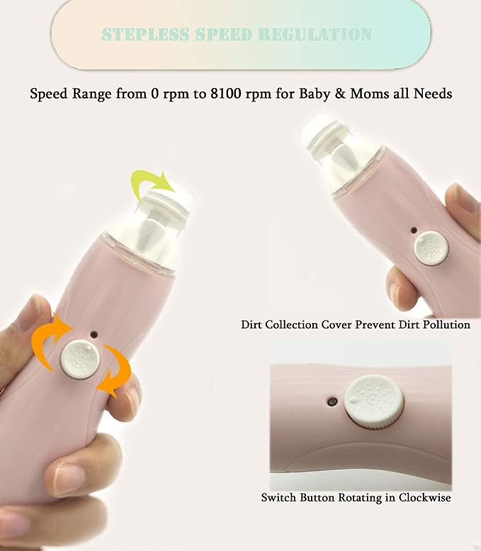 Rechargeable Baby Nail File, Fansidi Electric Baby Nail Trimmer - Image 3