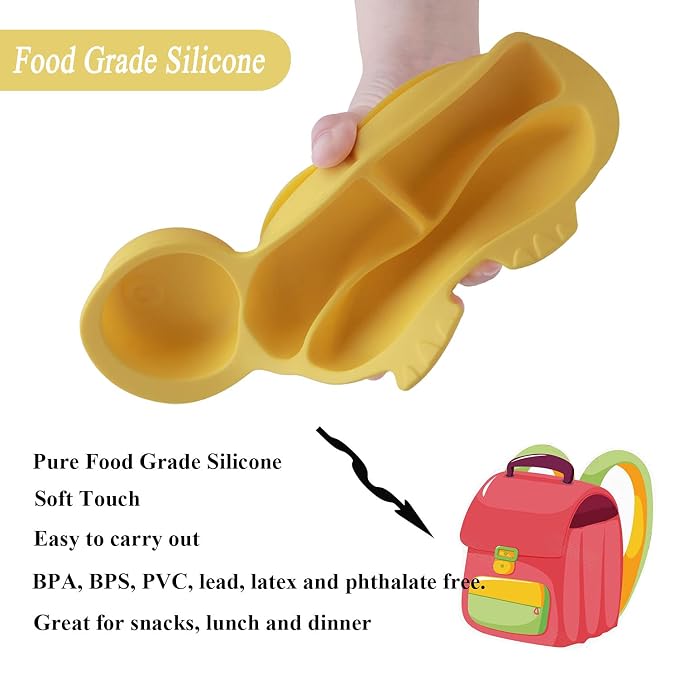 Baby plates with Suction, Silicone Suction Plates - Image 3