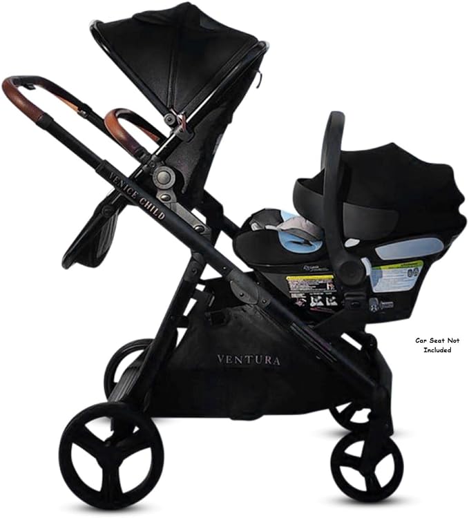 Venice Child Midnight Ventura Single to Double Sit-and-Stand Stroller & 2nd - Image 5