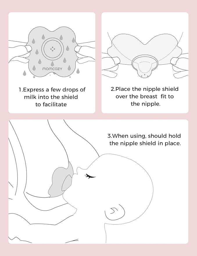 Momcozy Nipple Shield, Floral Contact Nipple Shield - Image 6