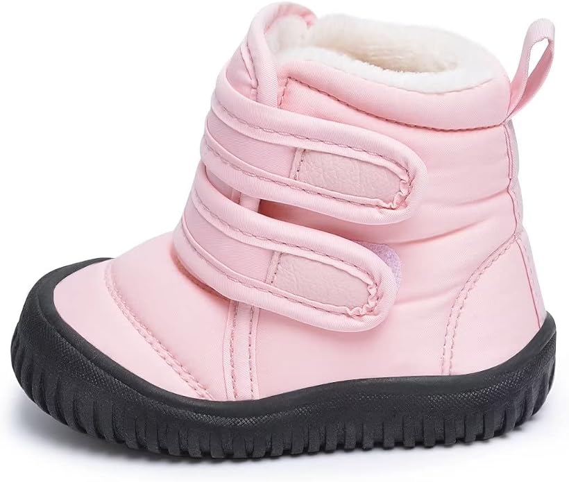 BMCiTYBM Toddler Baby Snow Boots Winter Shoes Boys Girls Cold Weather Baby Faux - Image 3