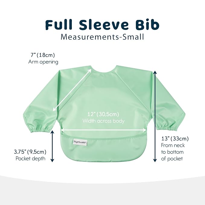 Tiny Twinkle Long Sleeve Bib for Babies & Toddlers – 2 Pack Waterproof Smock - Image 3
