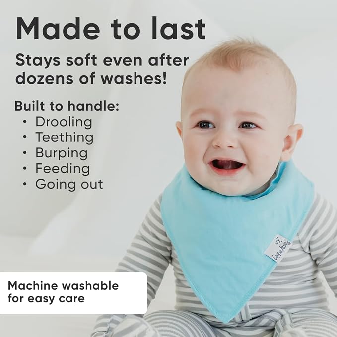 Copper Pearl 4 Pack Soft Cotton Baby Bibs - Image 3