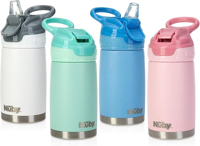 Nuby Thirsty Kids No Spill Flip-It Reflex Stainless Steel Travel Cup or Water - Image 9