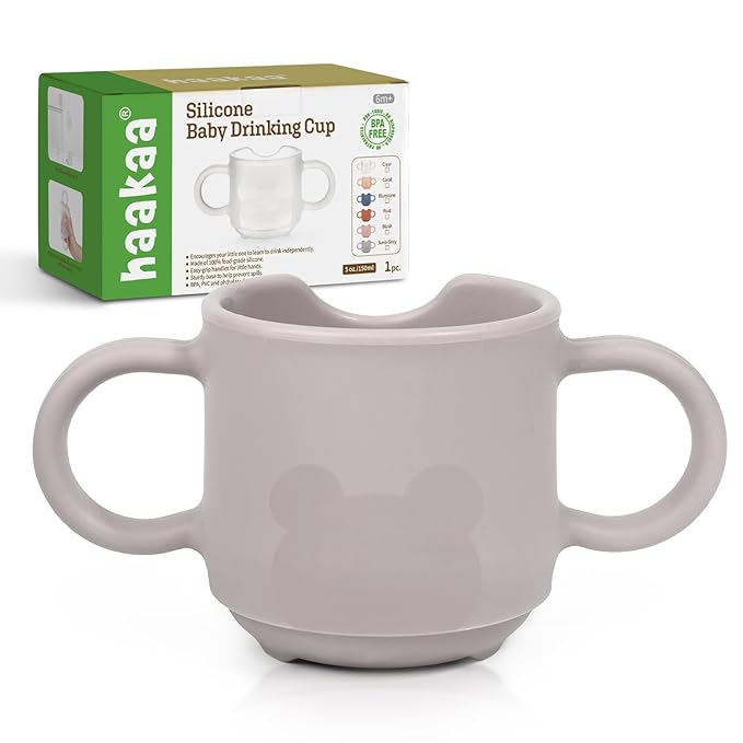 haakaa Silicone Toddler Cups, BPA Free Drop-Proof Training Open Cups by haakaa