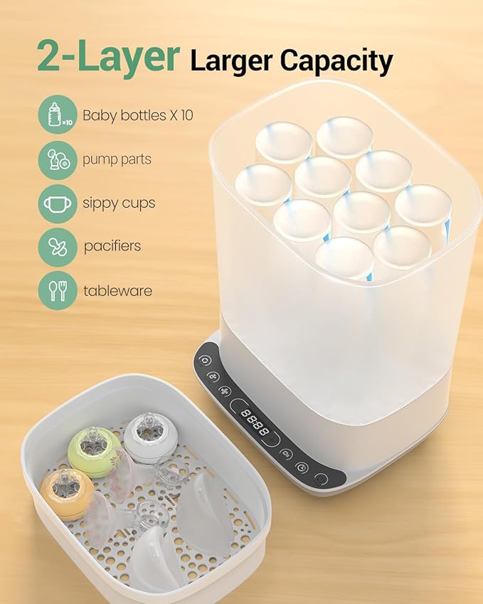 Baby Bottle Sterilizer | Esterilizador de Biberones, 6-in-1 HAUTURE Bottle - Image 4