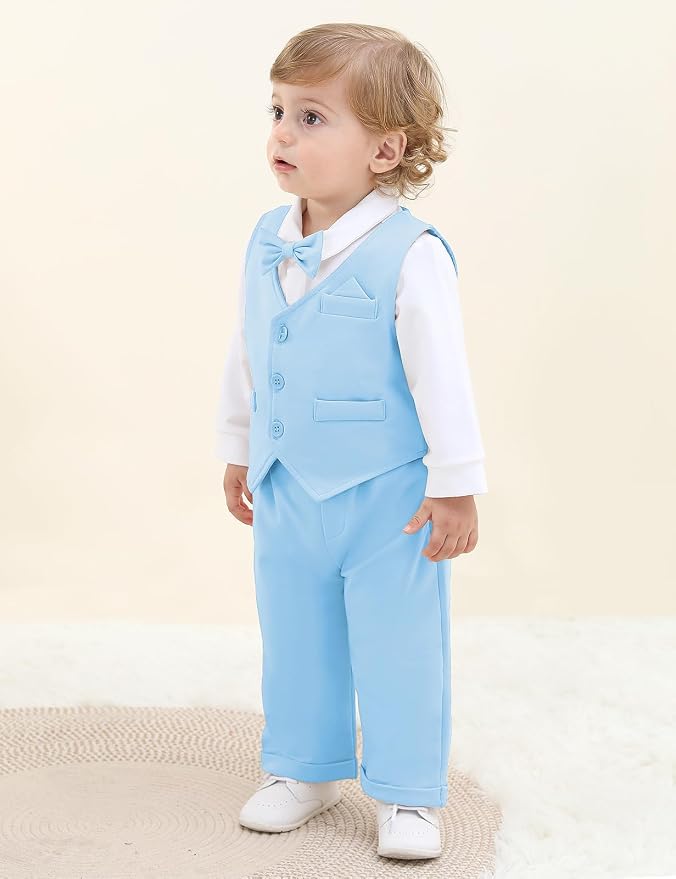 A&J DESIGN Baby Boy Suits Clothes Infant Toddler Formal Gentleman Outfits - Image 3