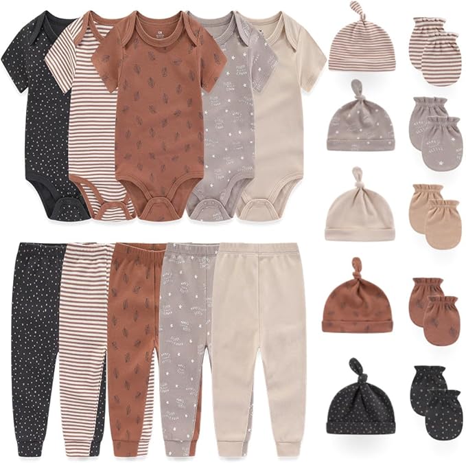 Kiddiezoom Unisex Baby Layette Essentials Giftset Clothing Set 19-Piece by Kiddiezoom