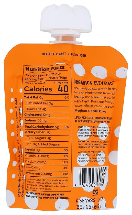 White Leaf Provisions Organic Purees / Baby Food Pouches - Image 3