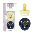 BIBS Colour Pacifier 2-Pack, BPA Free, Round Nipple. Natural Rubber Latex by BIBS