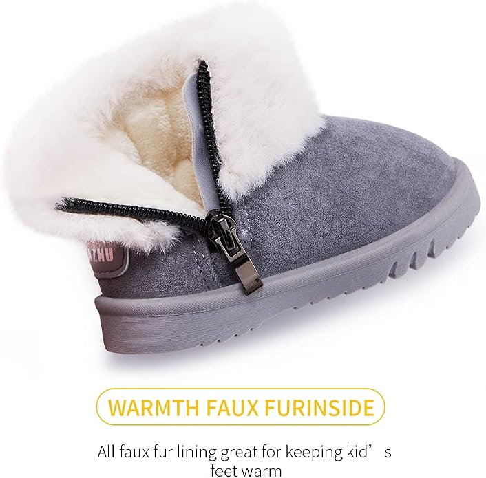 BMCiTYBM Girls Boys Snow Boots Warm Winter Fur Lined Baby Shoes - Image 2