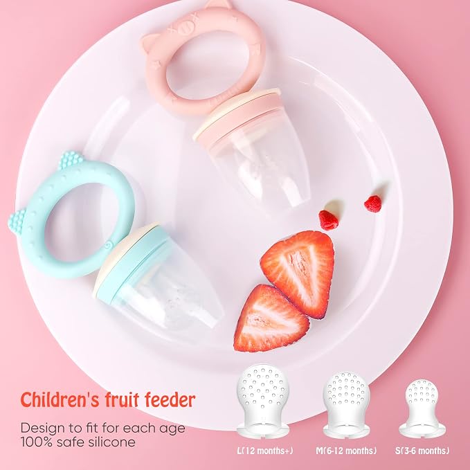 Baby Solids/Frozen Fruit Feeder Pacifier, Infant Teether Toy 4M+, BPA-Free - Image 3